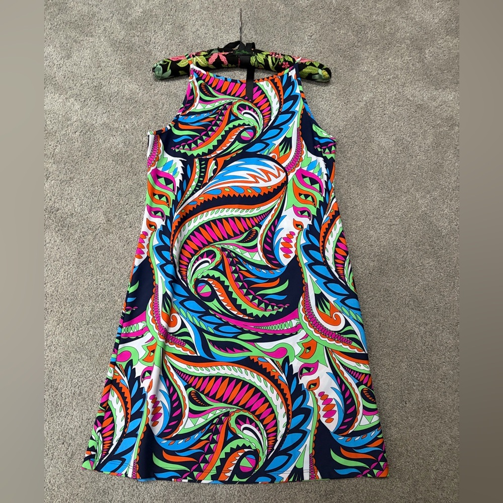 Jude Connally Bold Multicolor Paisley Midi Dress